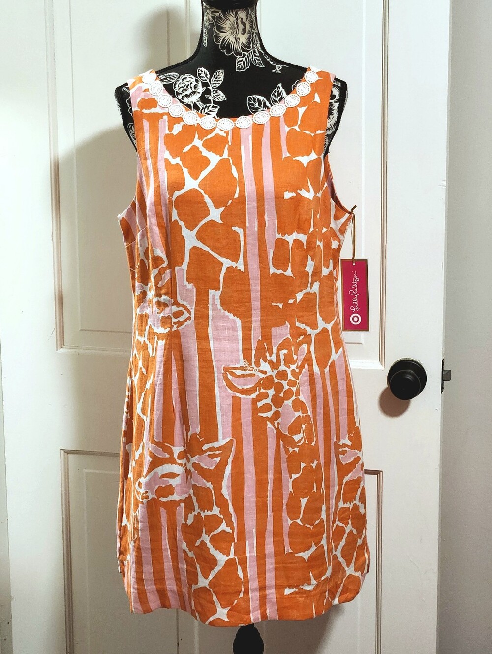 🆕️ 🦒HTF Lilly Pulitzer X Target🦒 - "Giraffeeey" Linen Shift Dress